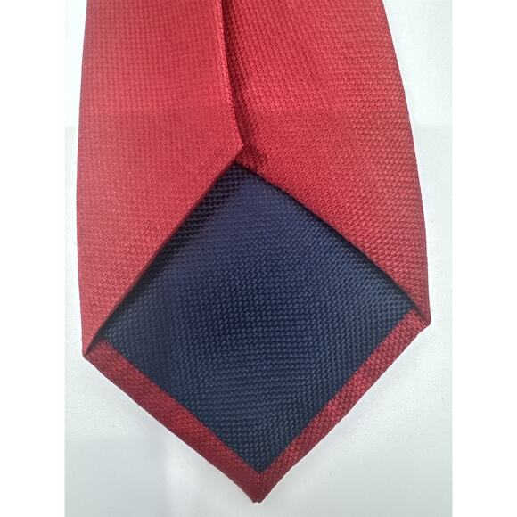 Nautica 100% Silk Red Men's Neck Tie - Picture 10 of 14